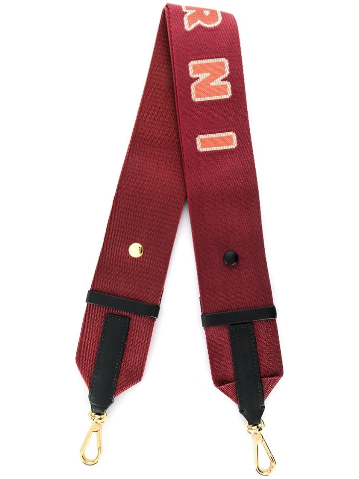 Marni Logo Bag Strap - Red