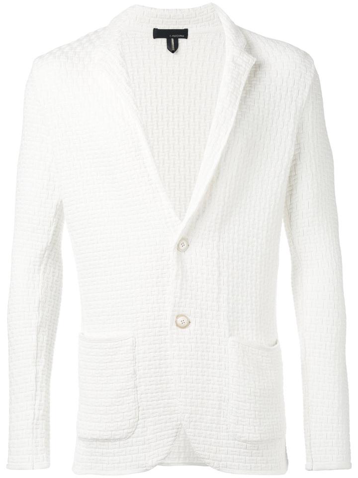 Lardini - Textured Blazer - Men - Cotton - S, White, Cotton