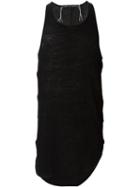 Cedric Jacquemyn Long Line Tank Top, Men's, Size: 50, Black, Cotton