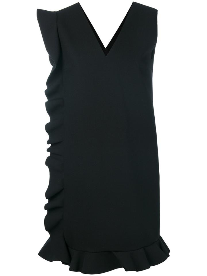 Msgm Ruffled Side Trim Dress - Black