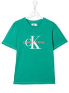 Calvin Klein Kids Teen Printed Logo T-shirt - Green