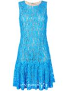Moschino Lace Dress, Women's, Size: 40, Blue, Polyamide/rayon