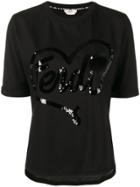 Fendi Sequined Logo T-shirt - Black
