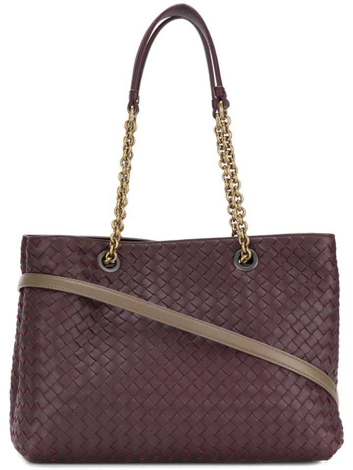 Bottega Veneta Napoli Medium Shoulder Bag - Red