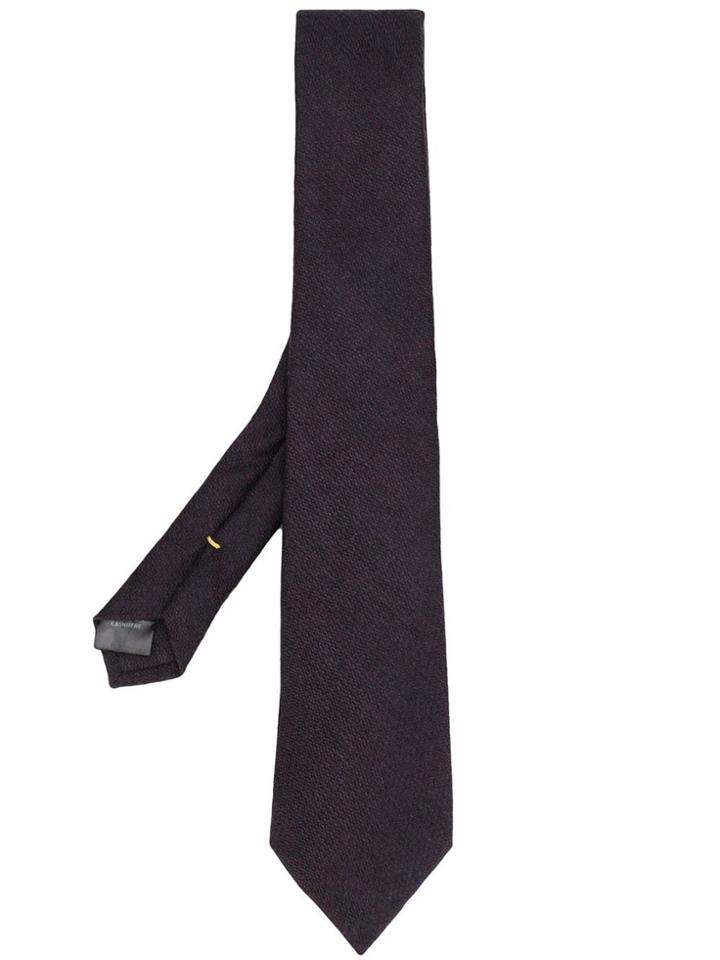 Canali Woven Pointed-tip Tie - Purple