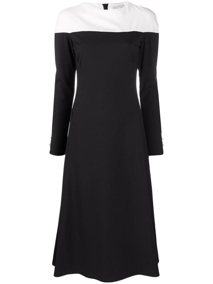 L'autre Chose Two-tone Midi Dress - Black