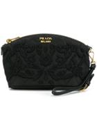 Prada Embroidered Quilted Beauty Case - Black