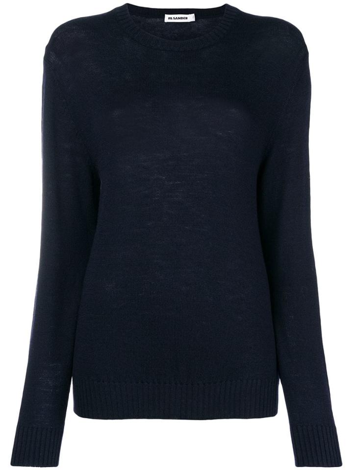 Jil Sander Classic Round Neck Sweater - Blue