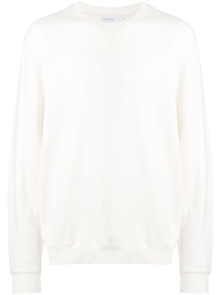 Sunspel Crewneck Sweatshirt - White