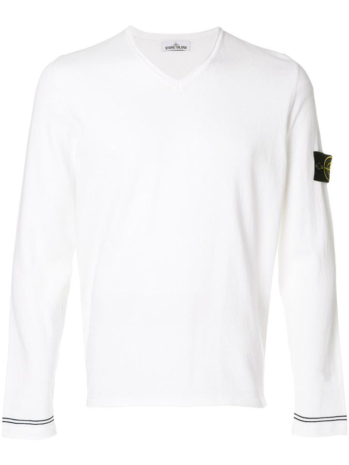 Stone Island Long Sleeved T-shirt - White