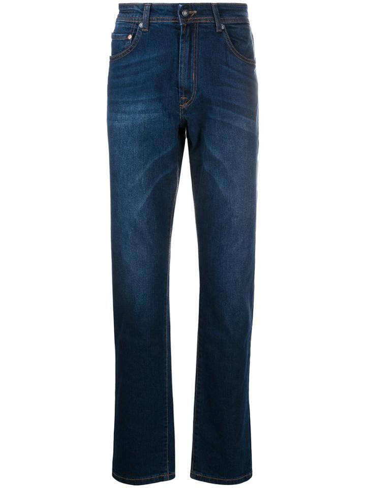 Hackett Stonewashed Straight Leg Jeans - Blue