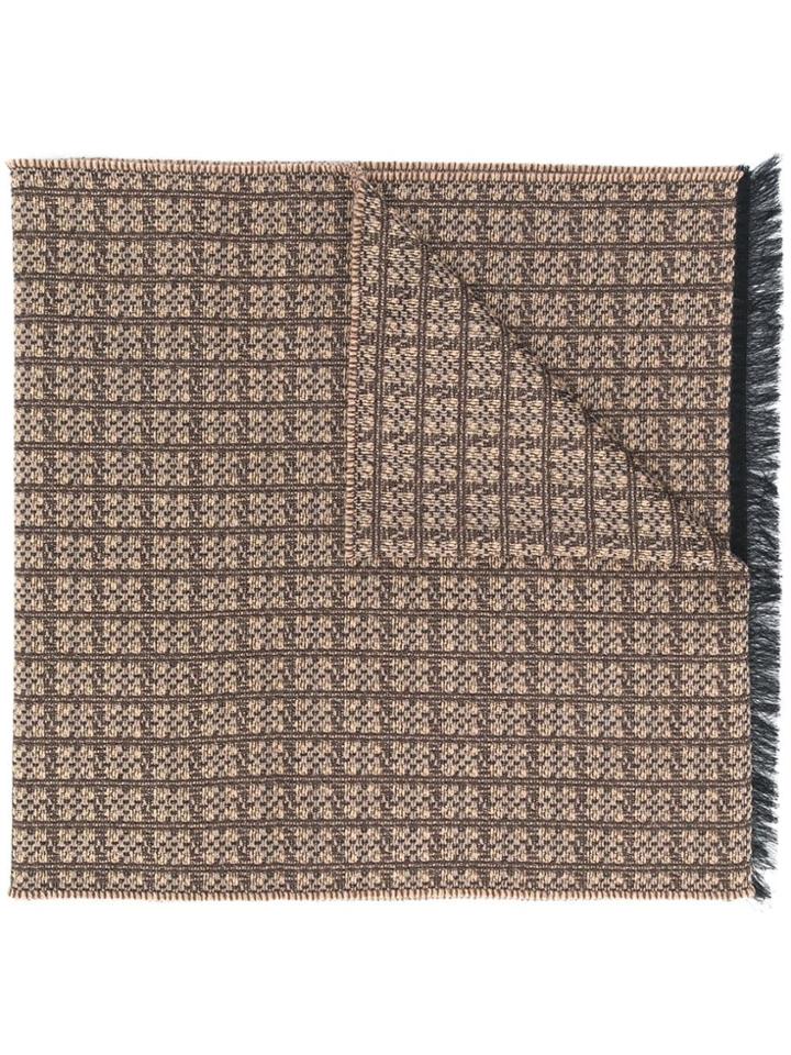 Boss Hugo Boss Checked Scarf - Neutrals