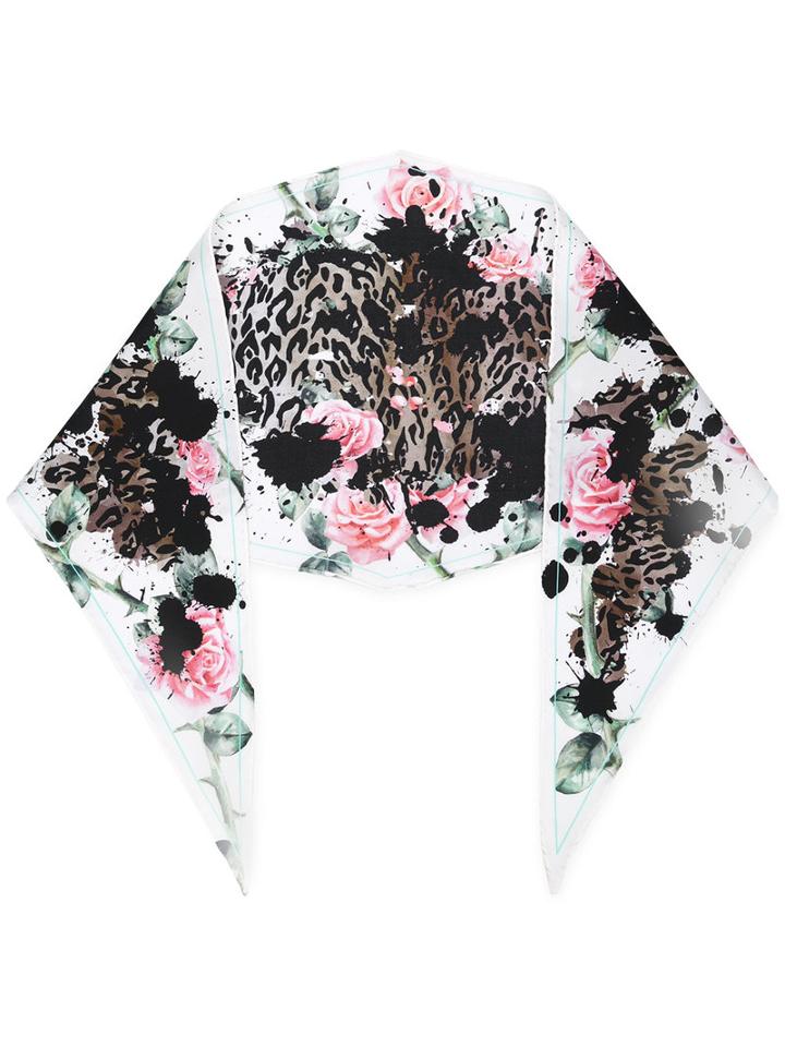 Haider Ackermann - Patterned Neck Scarf - Men - Silk - One Size, White, Silk