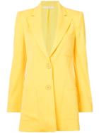 Oscar De La Renta Elongated Peak Lapel Blazer - Yellow & Orange