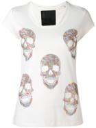 Philipp Plein - Skulled T-shirt - Women - Cotton - M, White, Cotton