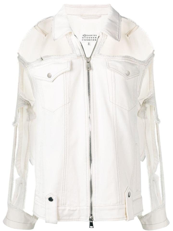 Maison Margiela Deconstructed Denim Jacket - White