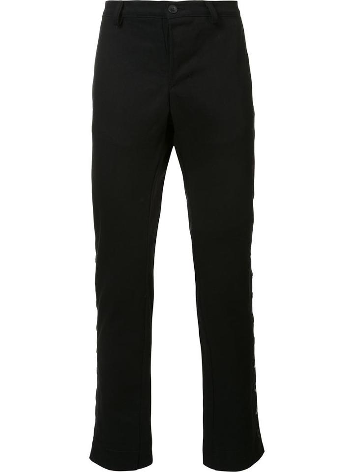 Black Fist Tapered Trousers, Men's, Size: 32, Cotton