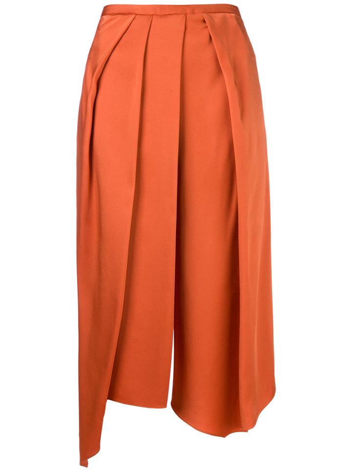 Chalayan Cropped Draped Trousers - Yellow & Orange