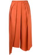 Chalayan Cropped Draped Trousers - Yellow & Orange