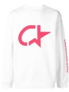 Calvin Klein Jeans Graphic Logo Sweatshirt - White