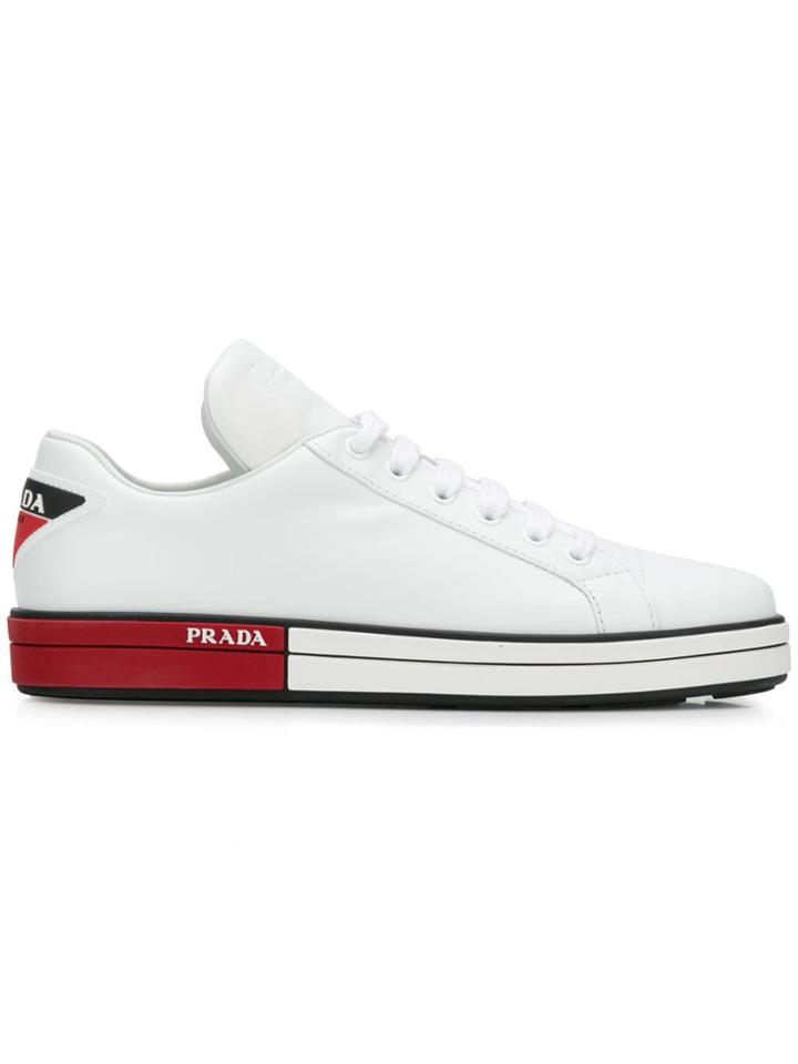 Prada Platform Sole Sneakers - White