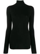 Tibi Rollneck Wool Sweater - Black