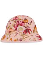 Gucci Fedora Hat With Floral Print - Pink