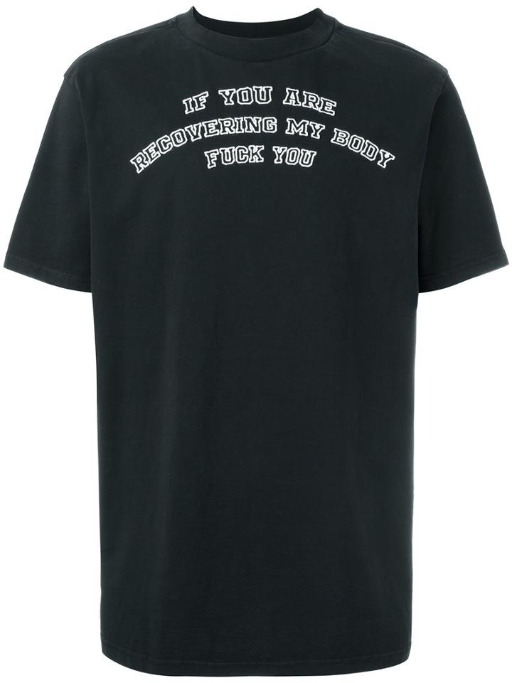 Palm Angels Kill T-shirt, Men's, Size: Xl, Black, Cotton