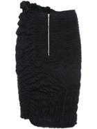 Comme Des Garçons Vintage Ruched Midi Skirt - Blue