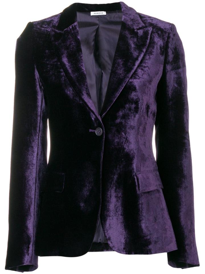 P.a.r.o.s.h. Velvet Fitted Jacket - Pink & Purple