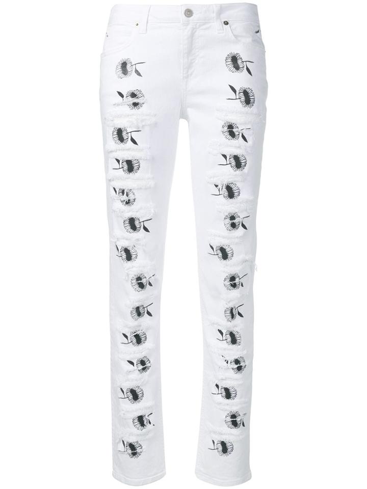 1017 Alyx 9sm Floral Print Skinny Jeans - White