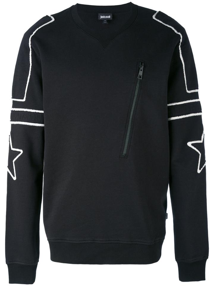 Just Cavalli Contrast Sweatshirt - Black