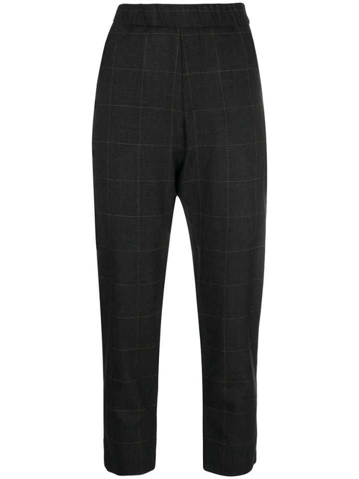 Barena Cropped Straight Trousers - Grey