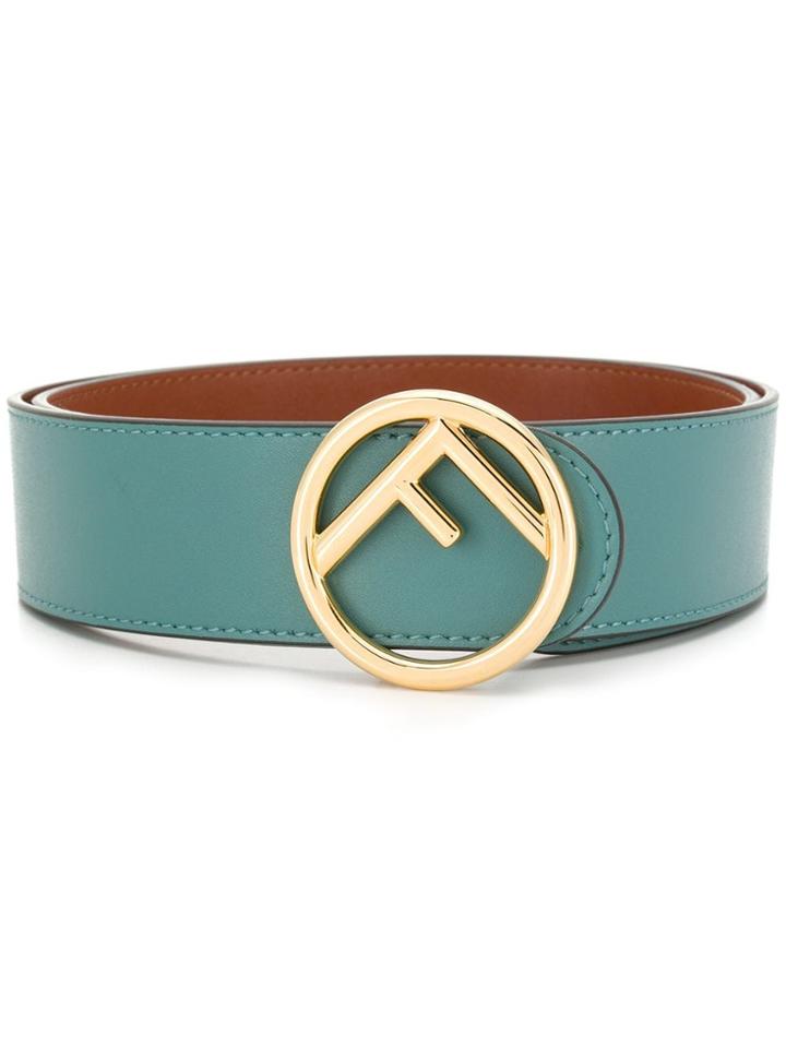 Fendi F Logo Ring Belt - Green