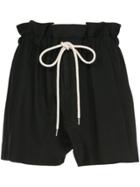 Bassike Paper Bag Shorts - Black