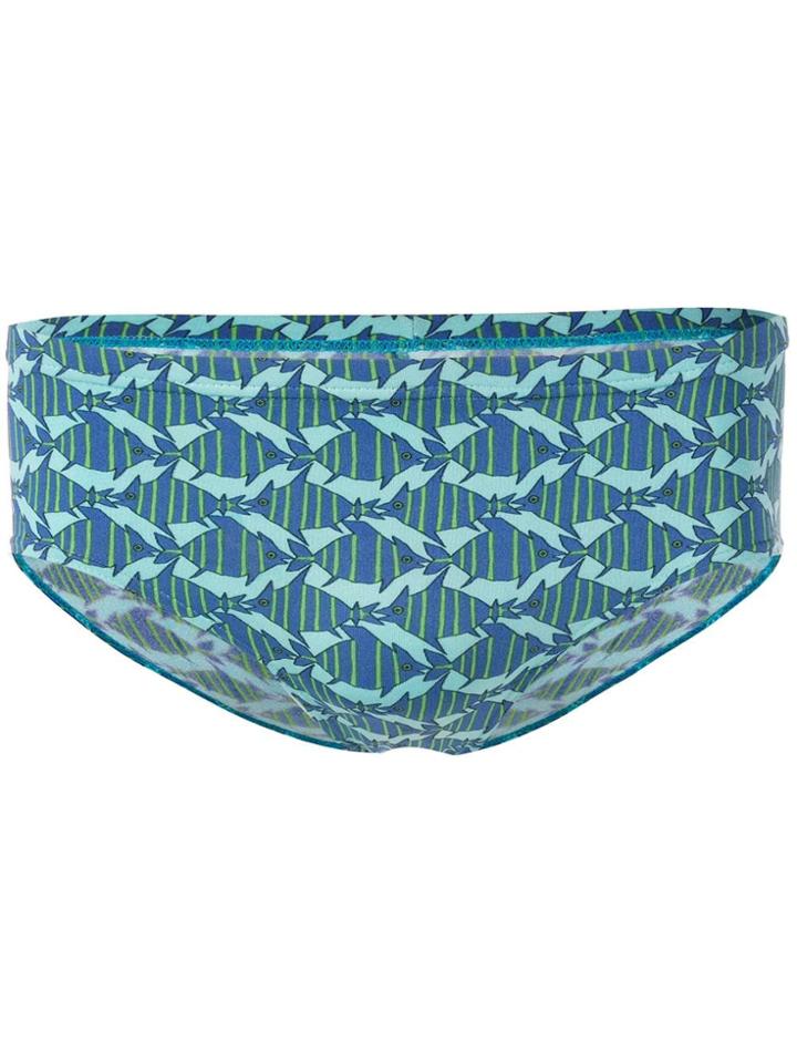 Hermès Vintage Fish Print Swiwear - Blue