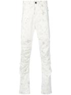 Lost & Found Rooms Splatter Print Ruched Leg Trousers - White