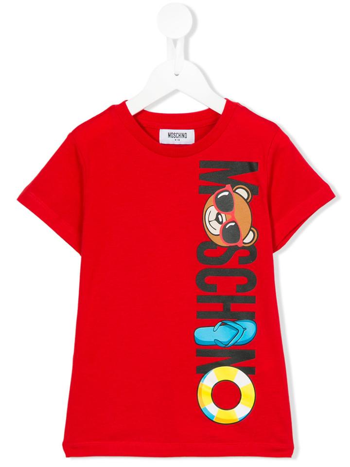 Moschino Kids - Logo Print T-shirt - Kids - Cotton - 6 Yrs, Boy's, Red