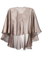 Maria Lucia Hohan Semi-sheer Cape Scarf - Brown