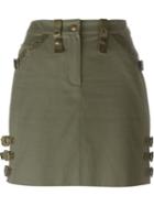 Christian Dior Vintage Buckled Mini Skirt, Women's, Size: 36, Green