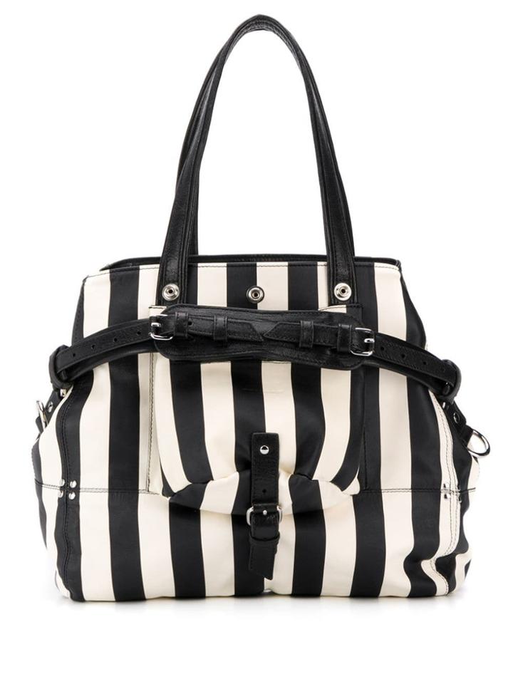 Jérôme Dreyfuss Billy Striped Tote - White