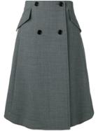 Mm6 Maison Margiela Buttoned A-line Skirt - Grey