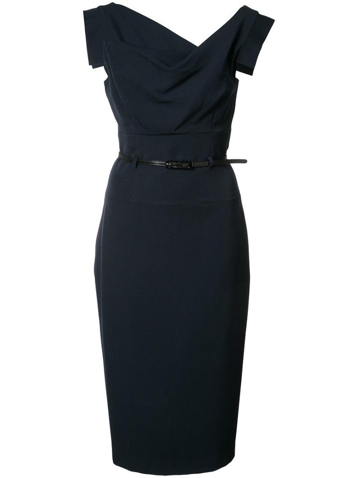 Black Halo Jackie O Dress, Women's, Size: 6, Blue, Polyamide/spandex/elastane/viscose/polyimide