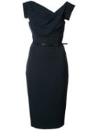 Black Halo Jackie O Dress, Women's, Size: 6, Blue, Polyamide/spandex/elastane/viscose/polyimide