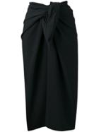 Jean Paul Knott Midi Sarong Skirt - Black