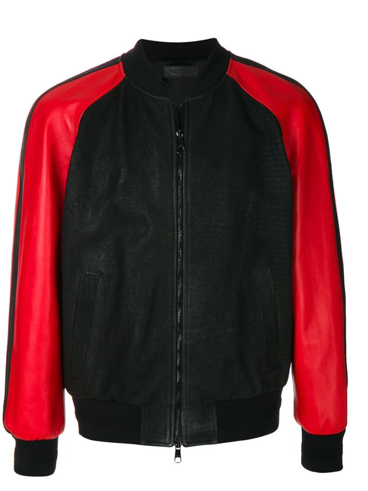 Neil Barrett Varsity Bomber Jacket - Black