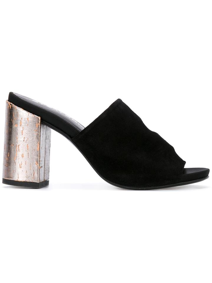 Strategia Chunky Heel Mules - Black
