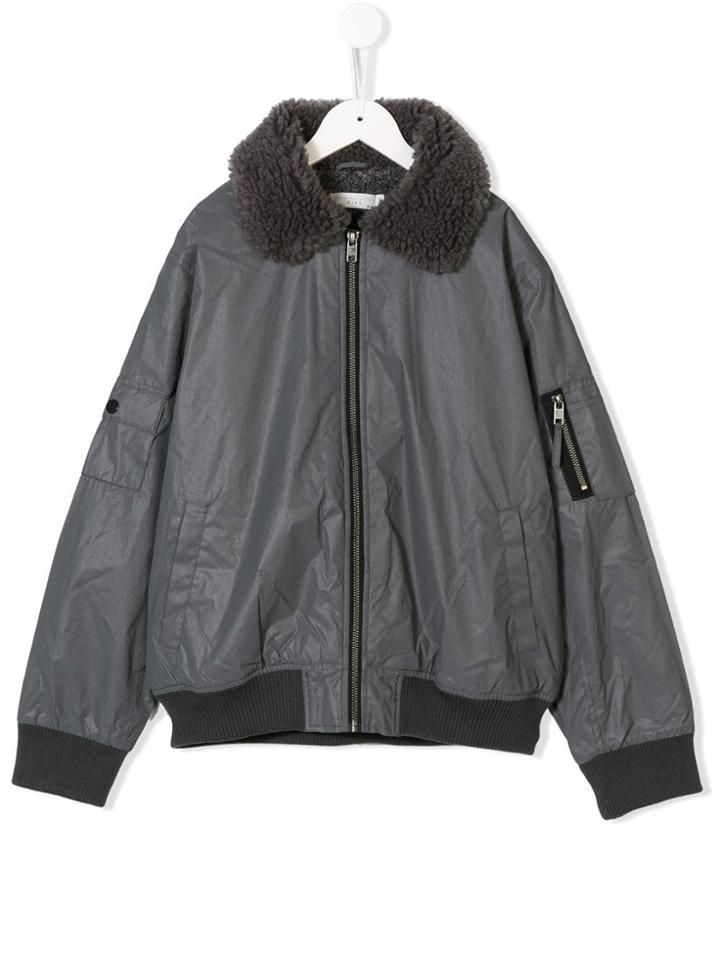 Stella Mccartney Kids Teen Zipped Bomber Jacket - Grey