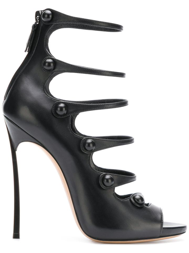 Casadei Open-toe Strappy Sandals - Black