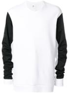 Lost & Found Rooms - Technical Sleeve Sweatshirt - Men - Cotton/polyester - S, White, Cotton/polyester
